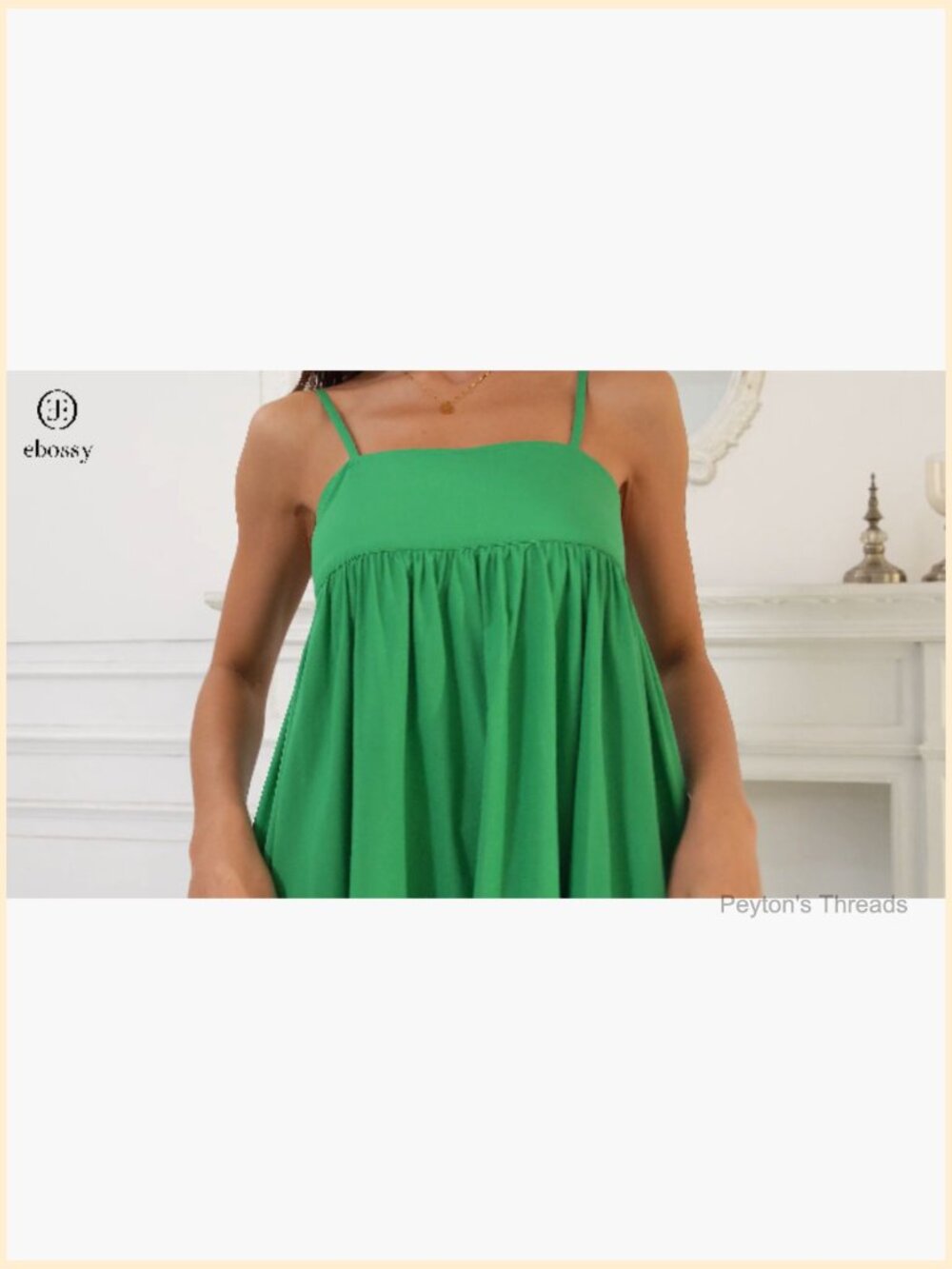 Backless Spaghetti Strap Maxi Dress with Pockets Casual Loose Cutout - Picture 6 of 6